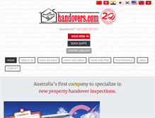 Tablet Screenshot of handovers.com